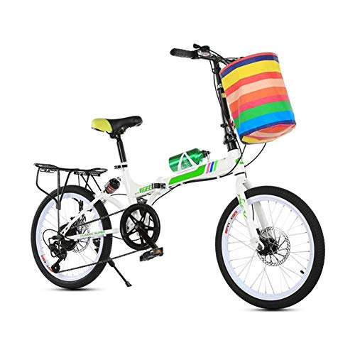 CENPEN Bicicletas Deportivas al Aire Libre 20 Pulgadas Bicicleta Plegable en tándem de la Bici Adultos Niños Viaje de Bicicletas Campo de la Bici Plegable for niños Doble Disco de Freno