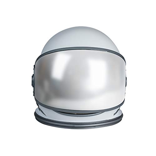 Dailygocn Casco de Astronauta Blanco Visera Móvil para Niño Adulto Casco a Prueba de Viento para Cosplay Carnival