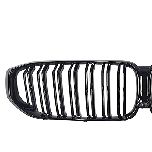 DAJIJI Parrilla Frontal, Nuevo Rendimiento Frente Ridney Mesh Grille Grill Gloss Black para BMW G05 X5 2019 2020