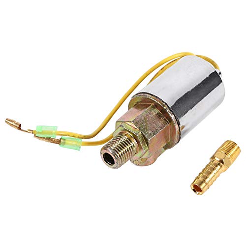 EVGATSAUTO Válvula solenoide de bocina de aire, 24 V, 180 psi, 1/4"NPT, macho, cobre, aleación de zinc, tren, camión, bocina de aire, válvula solenoide eléctrica de alta resistencia