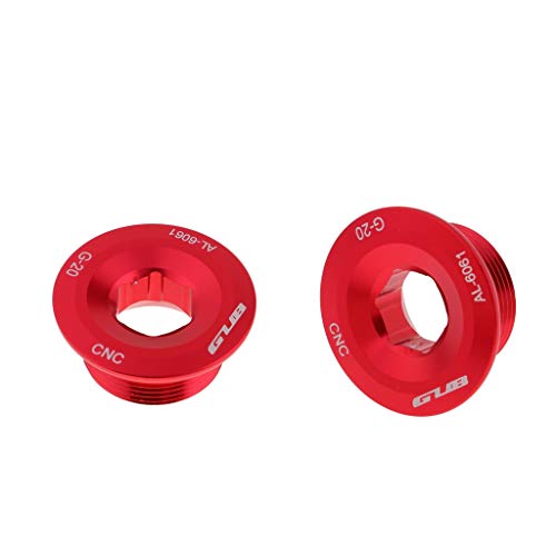 F Fityle 2 Uds, Rueda de Cadena de Fijación de Manivela de Bicicleta, Perno de Brazo de Bielas Rojo M20 para Shimano