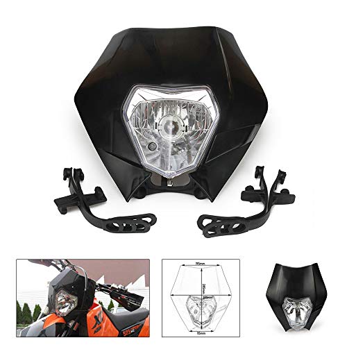 Faros delanteros universales Faros negros Farola Farola Farola de combate Street Day Light Luces de señal de giro Para ATV Scooters Dirt Pit Bike Enduro