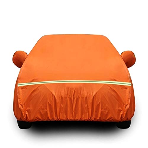 Funda Coche Compatible con BMW X5 Series, Transpirable Cubierta de Coche para Invierno Verano Exterior Antipolvo Cubre mpermeable Cubierta para Lona Coche (Color : Orange, Size : XDrive 40i M)