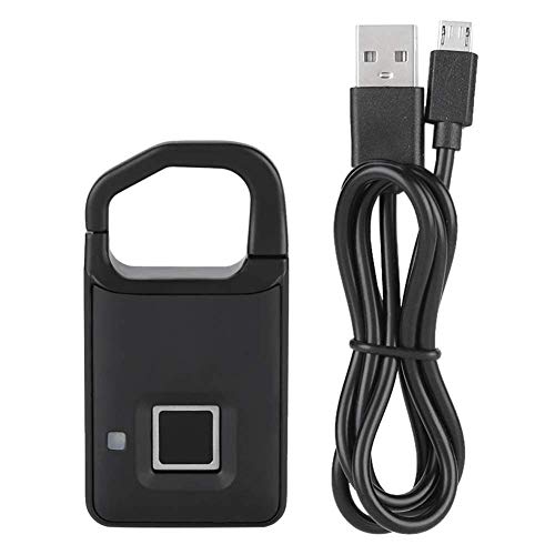 Generic Candado Inteligente de Huellas Dactilares, Adecuado para Puerta de Entrada, Maleta, Mochila, Gimnasio, Bicicleta, Oficina, Soporte de Carga USB