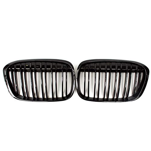 Gloss Black Front Bumper Ridney Grill Grilles para BMW X1 F48 F49 2016-en XDRIVE LÍNEA DOBLE M XDDRIVE20I XDRIVE25I XDRIVE20D Riñón