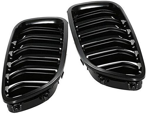 GXZYY  Accesorios para carrocería de Coche, Rejillas de radiador   , aptas para BMW F01 F02 7-Series 730D 740D 750D, Rejilla de Repuesto para Parrilla de Coche, Color Negro Brillante, riñón Deportivo