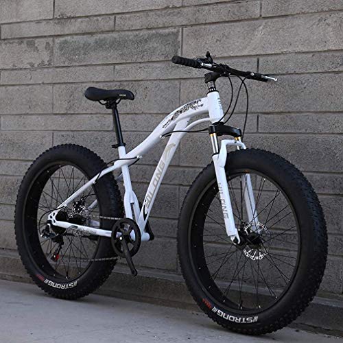 HYCy Fat Tire Mountain Bike Hombres,26 Pulgadas Bicicleta De Nieve para Adultos,Bicis De Crucero De Doble Disco De Freno,Bicicleta De Playa,4.0 Ruedas Anchas