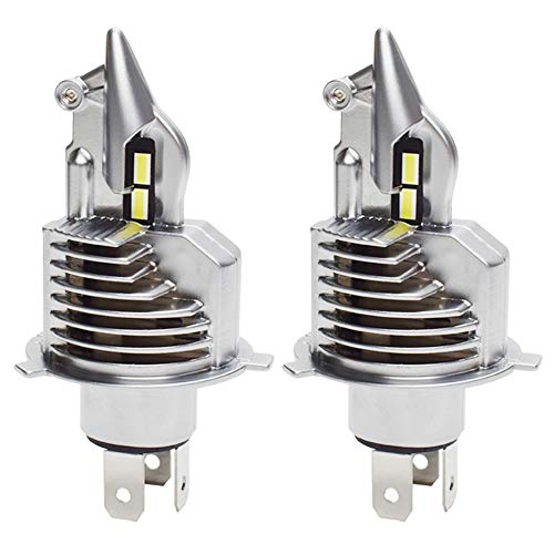 JALN7 H4 led Bombilla para Coche 12V y 24V Camión, 2pcs, h4 led Moto, Luz Blanca, 12000LM, 6500K, 1: 1 Diseño