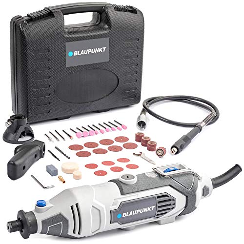 Juego de herramientas rotativas Blaupunkt RT3000 - Motor eléctrico 135W - Kit de accesorios de 42 piezas - Velocidad variable 8000-33000rpm - Eje flexible de 1m