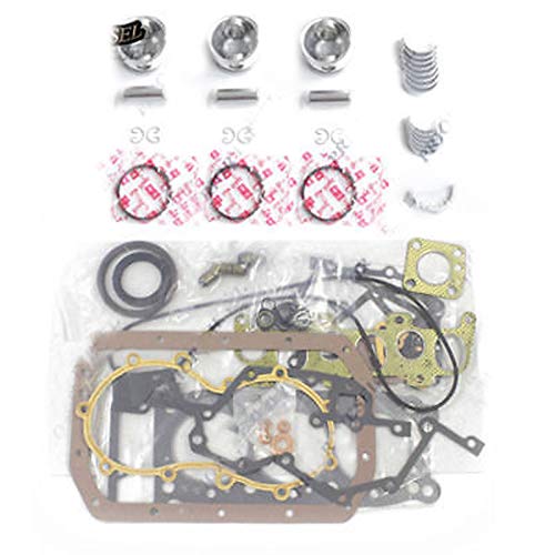 Kit de reconstrucción del motor D1403 y bomba de aceite - Piezas de excavadora SINOCMP para tractor Kubota L2500 L2500DT L2600, 3 meses de garantía