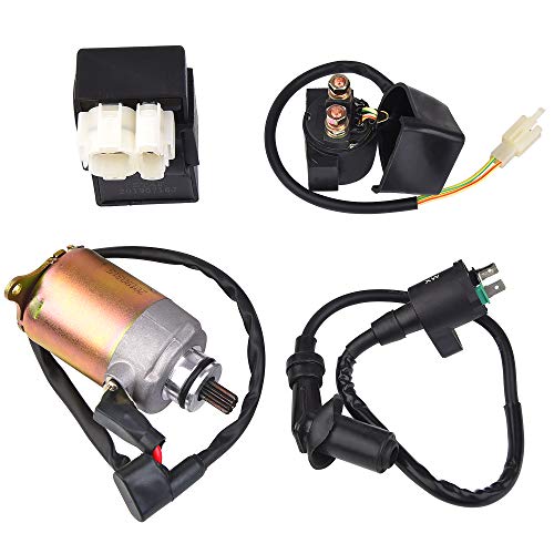 Kit eléctrico: Encendedor + paquete de alto voltaje + relé de enchufe + arranque de repuesto para Brothers Talon Gx125IIR GX150IIR 150cc Go Kart Starter Motor Bobina de encendido