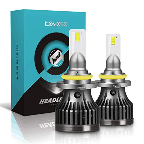 KOYOSO Bombillas 9006/HB4 LED Coche Luces 12000LM 6000K, 2 Pack