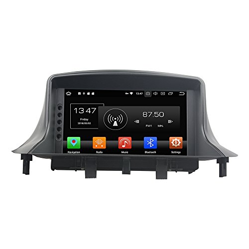 KUNFINE Android 10 Ocho nucleos Ram 4G ROM de 32 GB Autorradio GPS Navegación DVD Reproductor Multimedia Control del Volante Unidad Principal Estéreo porRenault Megane III Fluence 2009-2016