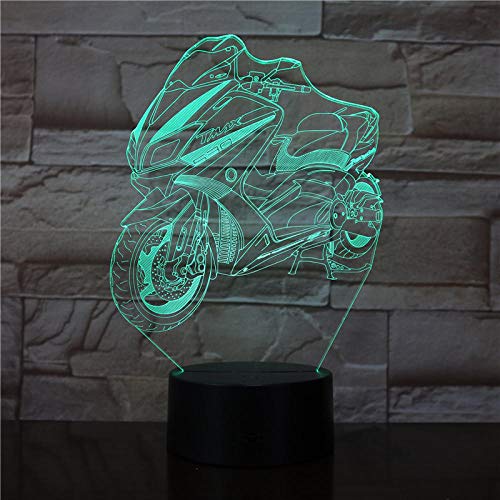 Lámpara De Ilusión 3D Luz De Noche Led Moto Ycle Bike Moto Ycle Cool Boy Toys Lámpara De Mesa Usb Decoración Para El Hogar Novedad Regalo De Navidad