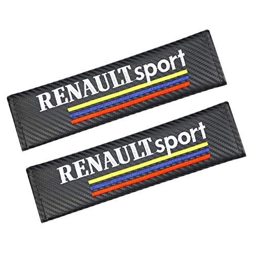 LDXCT 2 Piezas de diseño de Seguridad Interior del automóvil, Almohadillas Protectoras para el cinturón de Seguridad y Almohadillas Protectoras para Renault Sport.