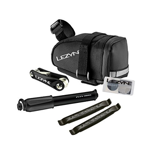 Lezyne M-Caddy - Bolsa para sillín de Bicicleta con palancas para neumáticos, Color Negro