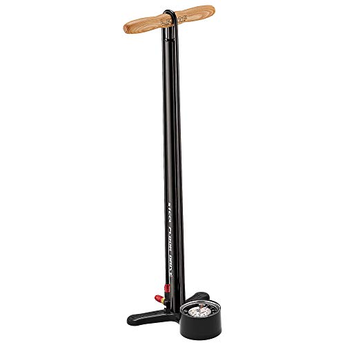 LEZYNE Steel Floor Drive Tall-manomètre 3 "5 Bomba de pie Unisex, Black/Hi-Gloss