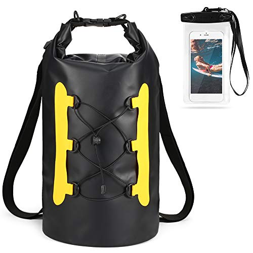 Lixada Bolsa Estanca Seca Impermeable Roll-Top Mochila Impermeable para Trekking Nadar Kayak Deportes Acuáticos 15L