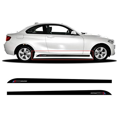 LSDJPO 2 uds, Pegatina de Rayas para Falda Lateral de Puerta de Coche, calcomanía de Rendimiento M, para BMW 2 Series F22 Coupe F23 228i M235i M240i Accesorios