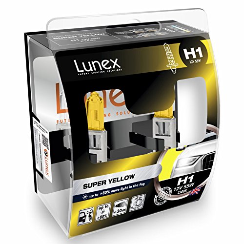 LUNEX H1 SUPER YELLOW Bombillas halógenas Faros Antiniebla Amarillas 448 12V 55W P14,5s 2300K duobox (2 units)