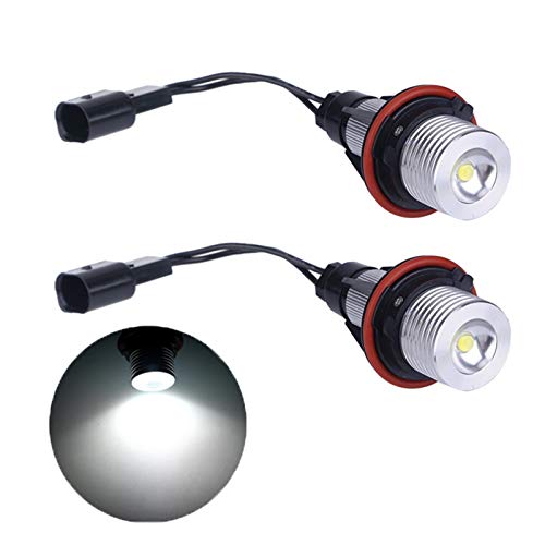 Luz de carrera diurna del coche, 3W 6500K LED Ángulo halo de los ojos de xenón de marcador anillo de luz de error No se Bombilla E39 E53 E60 for E61 E63 E64 E65 E66 X5