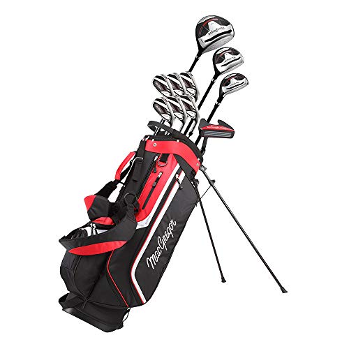 MacGregor Juego de Golf para Hombre CG3000 y Bolsa para Palos de Golf, Negro/Rojo, Mano Derecha