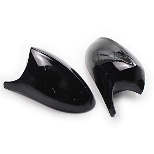 MAIOPA Cubiertas de Espejo retrovisor Negro de Fibra de Carbono Gloss para BMW 1 3 Series E81 E82 E87 E88 E90 E91 E92 116I 118i 120i 320i 328i 330i Piezas reemplazables del automóvil (Color : Black)