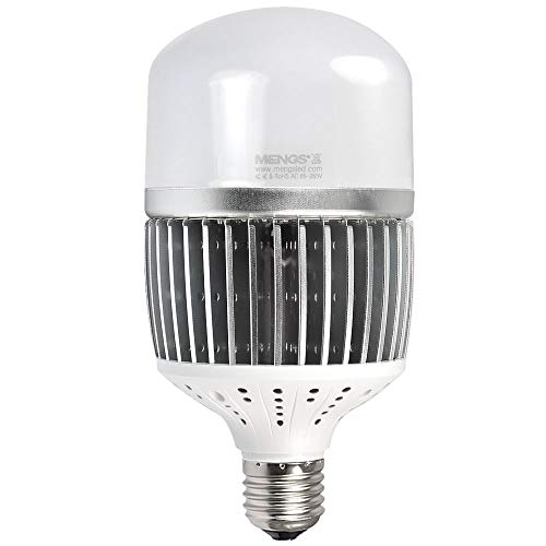 MENGS CL-Q50W Bombilla LED E40 50W industria Luz LED Equivalente a 400W Blanco frío 6000K, AC 85-265V, 6500lm Globe Lámpara LED