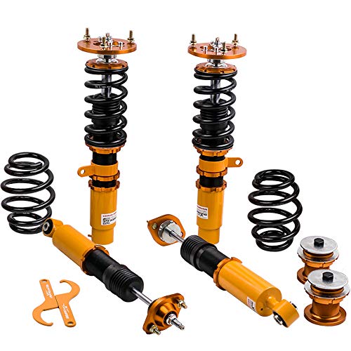 MGGRP 4 X Amortiguadores Ajustables Coilovers de Calle Suspensión de Rendimiento Coches para 3 Serie E46, 320i, 323i, 323Ci, 325i, 325Ci 325xi, 328i, 328Ci, 330i, 330Ci, M3 1998—2006