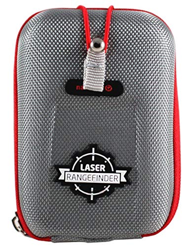 Navitech Estuche Rígido/Tapa Gris EVA Telémetros con Mosquetón Compatible con El Bushnell Golf Pro X7 Jolt Tournament Edition Laser Telémetros