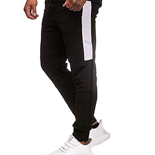 nobranded Pantalones de Hombre Pantalones de Cintura elástica con cordón Ligero y Casual Pantalones de protección de Gimnasio de Yoga Transpirables