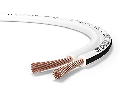 Oehlbach 208 Wire SP de 7 Cable para altavoz (2 x 0,75 mm², Mini Bobina de 30 m Color Blanco