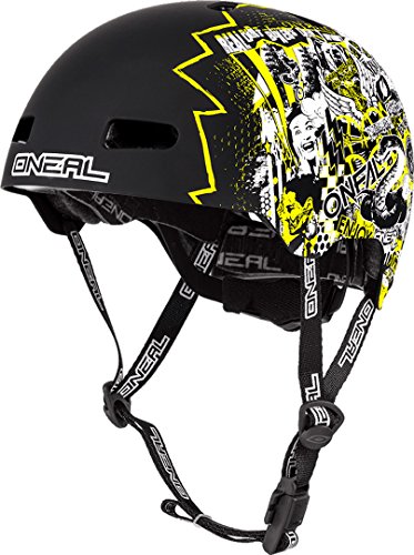 O'NEAL | Casco para Bicicleta de montaña | All-Mountain | Ventilación y refrigeración, Sistema de Ajuste de Talla, tecnología Zone Flex | Casco Dirt Lid ZF Rift | Adultos |Neon Yellow | Talla L/XL