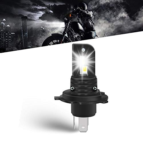 OPP ULITE Bombilla H4 LED Moto 2021 Nueva ,Faros Bombillas/Haz Bajo Lampara/Luz Antiniebla LED,6000LM 40W 12V/24V 6000K Blanco Brillante,Reemplazo/Xenón Halógeno,Instalación Rápida Canbus,1 Par