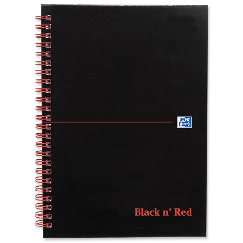 Oxford Black n Red A5+ Matt Notebook 140 Pages Ruled Feint 846354906