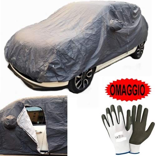 para BMW 120d 5p. Business Cubiertas para Coches Impermeables con Forro TAMAÑO L 482X196X120CM Funda para Coches ARAÑAZOS Toalla con Zip Laterales Universal