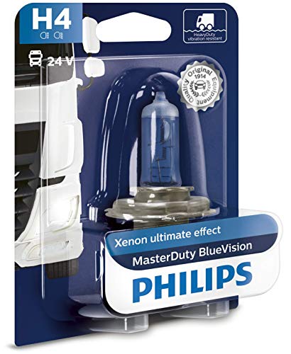 Philips 13342MDBVB1 MasterDuty BlueVision - Bombilla H4 para faros delanteros (1 unidad, 24 V, 75 - 70 W)