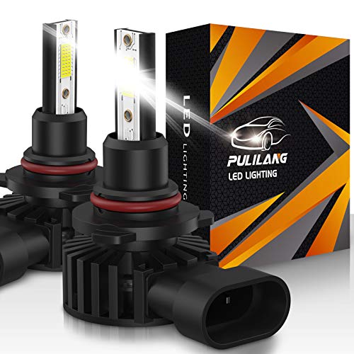 Pulilang Bombillas de Faros LED 9005 HB3 Led Luz de Coche 60W 12000LM Súper Brillante Impermeable Faros Conversión Temperatura de color 6500K IP65 Paquete de 2