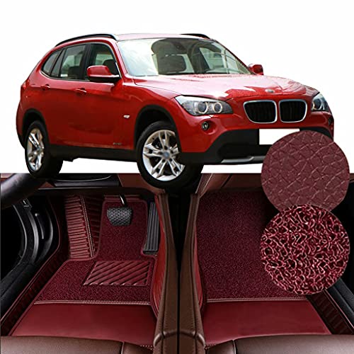 QCYP Alfombrillas para Coches Adecuado para BMW X1 sDrive20i (tracción Delantera-Trasera) SUV de 5 Puertas y 5 plazas 2012 Alfombrillas para Todo Tipo de Clima Alfombras de Auto,LHD