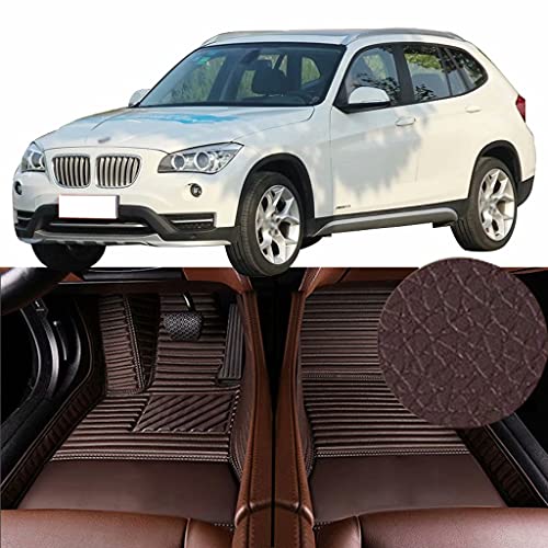 QCYP Alfombrillas para Coches Adecuado para BMW X1 xDrive20i X Paquete de diseño SUV de 5 Puertas y 5 plazas 2014 Alfombrillas para Todo Tipo de Clima Alfombras de Auto,LHD