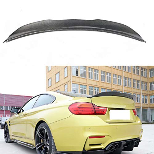 QCYP Spoiler Trasero del Coche Adecuado para BMW F82 M4 Coupé 2015 2016 2017 Fibra de Carbono CF para Maletero Trasero Alerón Trasero de Coche