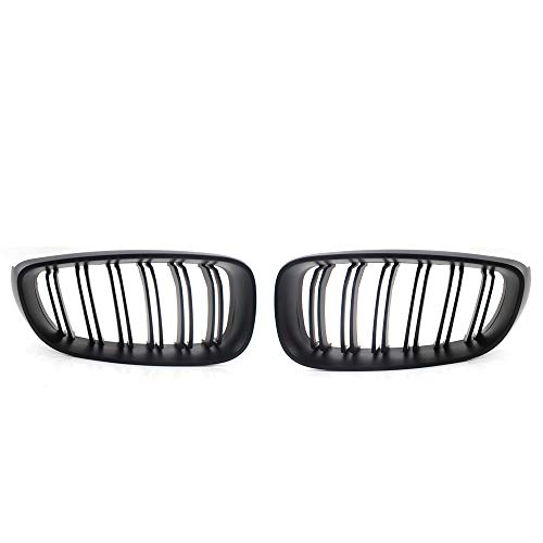 QSWL Barbacoa Deportiva Delantera, Estera De Coches Black Front Spruce Grille para BMW F34 328I 335I GT XDRIVE 14-16 51137294803,51137294804