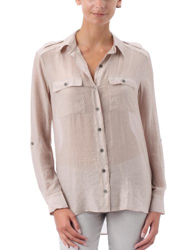 Quiksilver - Camisa para Mujer, tamaño M, Color Beige