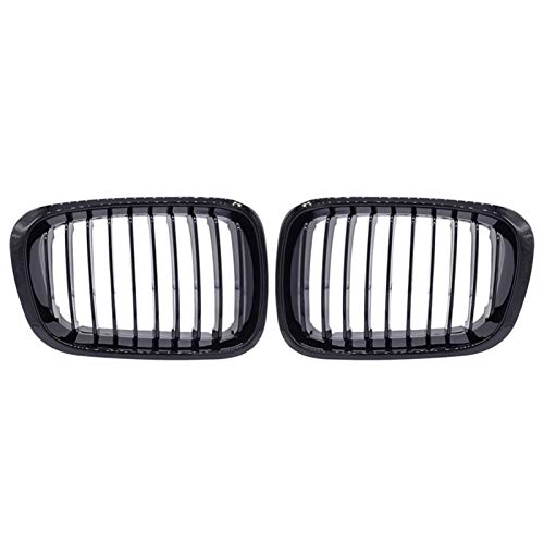 Rejilla De Carreras De Rejilla De Riñón Central Delantera De Coche Negro para B-MW 3-Series E46 Compact 325ti / 328i / 320i / 316ti / 330d 1998 1999 2000 2001 (Color : Negro Brillante)