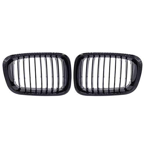 Rejillas Delanteras 1 Par De Rejillas De Carreras De Rejilla De Riñón Central Delantera De Coche Negro ABS para B-MW 3-Series E46 Compact 325ti / 328i / 320i / 316ti / 330d 1998-2001