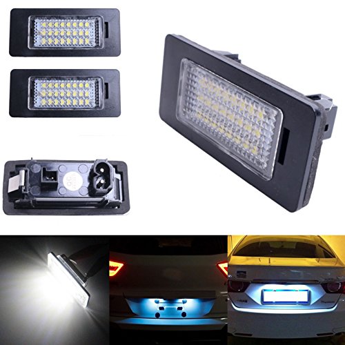 Ricoy 24 LED licencia plato número lámpara reemplazo para E81 E82 E90 M3 E92 E70 E39 F30 E60 E93 6000K (paquete de 2)