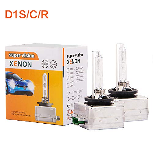 Ricoy D1S D1C HID Xenon Bombilla de repuesto para faros delanteros de coche, 12 V 35 W (12000 K)