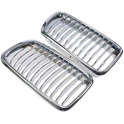 Riñón 1pair parrilla de la parrilla delantera for BMW Serie 7 E38 730IL / 735I / 725Tds / 728i / 750I sedán parrilla de la parrilla frontal Montar Parrilla Delantera (Color : Silver)