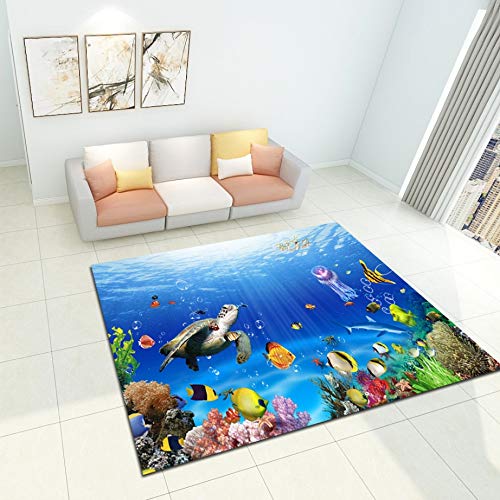 RR-CZY Big Turtle, Alfombra para El Hogar, Alfombra Junto A La Cama del Dormitorio, Alfombra Super Suave para El Lavado A Máquina, 80x120cm