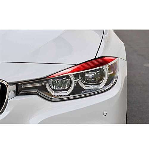 Rtyuiop Etiqueta engomada del Coche de la ceja de la luz de la Fibra de Carbono del Coche, para la Serie de BMW F30 F34 2013-2019 3GT